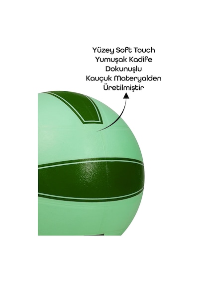 All Court Voleybol Topu Pompa Dahil Set Kauçuk Dikişsiz Yekpare Üretim İç Dış Mekan No:5 Yeşil Yeşil