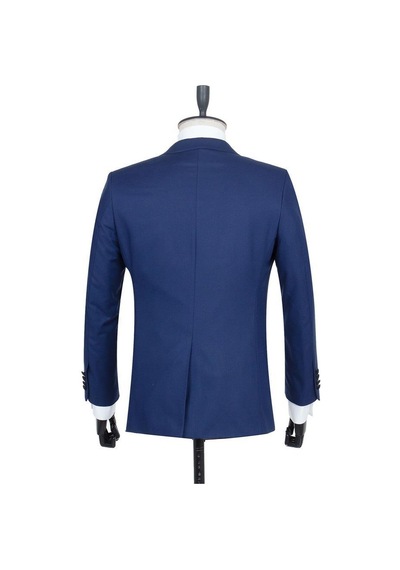 İmza Lacivert Gabardin Mono Yaka Astarlı Yelekli 6 Drop Slim Fit Dar Kesim Smokin Damatlık 1001195166-Lacivert İmza Lacivert Gabardin Mono Yaka Astarlı Yelekli 6 Drop Slim Fit Dar Kesim Smokin Damatlık 1001195166-Lacivert