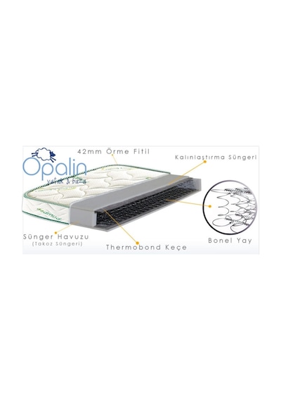 Uzunbebe 80X200 Opalin Bambo Full Ortopedik Yaylı 80*200 Full Ortopedik