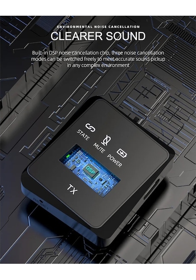Type-c Apple Uyumlu iPhone İkili Kablosuz Yaka Mikrofonu 3in1 Pc Android İos