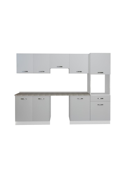 Decoraktiv Elite 280 Ankastre Boy Dolaplı Mdf Hazır Mutfak Dolabı - Tezgah Dahil - Buz Gri Açık Gri Decoraktiv Elite 280 Ankastre Boy Dolaplı Mdf Hazır Mutfak Dolabı - Tezgah Dahil - Buz Gri Açık Gri