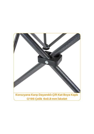 Kingcamp Lotus Comfort Konforlu & Takviyeli Kamp Sandalyesi Cyan Buz Mavisi