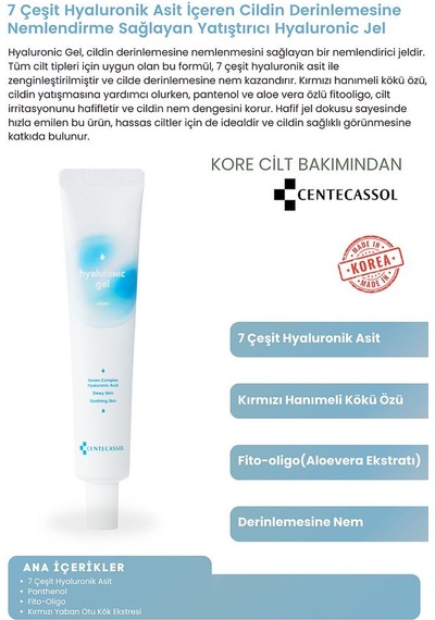 Centecassol Hyaluronik Asit İçeren Nemlendirici Jel 40 ML