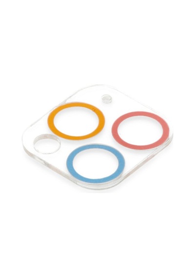 İphone 11 Pro Max Renkli Kamera Lens Koruma Cam - Pembe-mavi