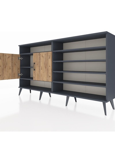 Arges Konsol 7 Raflı 2 Kapaklı 176x30x99 Antrasit-çam/aytaşı Antrasit-çam/aytaşı Arges Konsol 7 Raflı 2 Kapaklı 176x30x99 Antrasit-çam/aytaşı Antrasit-çam/aytaşı