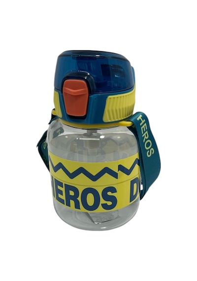 Nerox Süper Heros Kilitli Kapak Matara Suluk 670 Ml 1437 Sarı Lacivert