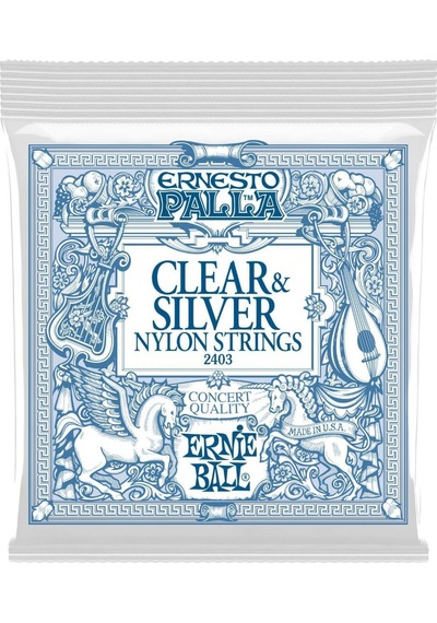Ernie Ball 2403 Ernesto Palla Nylon Clear and Silver Tie-On Klasik Gitar Teli