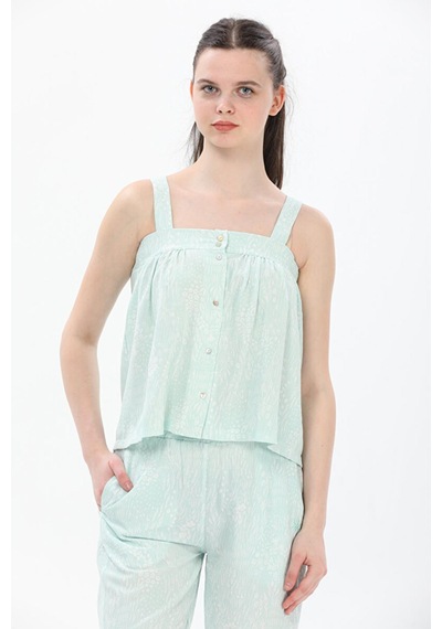 United Colors Of Benetton Kadın Pijama Üstü 71445 Yeşil