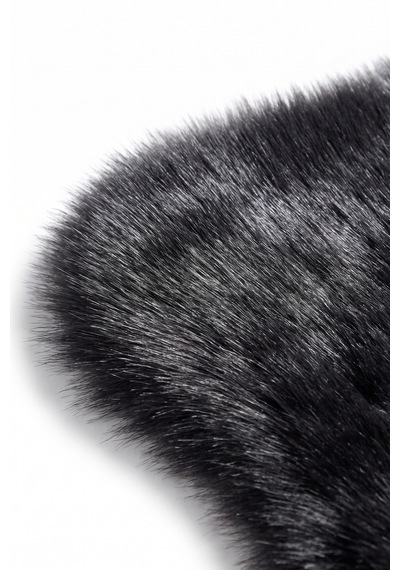 Merplush Peluş Post Halı 70x100 Cm Süet Taban Yumuşak Kürk Görünümlü Yatak Odası Halısı Siyah