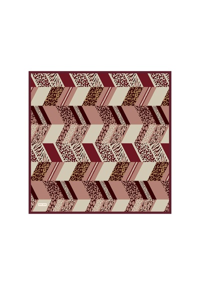 Pierre Cardin Pembe 90x90 İpek Krep Saten Eşarp Pembe Pembe
