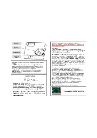 . Ert-176 Rf 7006907522 Dijital Kablosuz Oda Termostatı