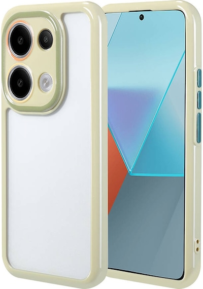 Xiaomi Redmi Note 13 Pro 4g Kılıf Kamera Korumalı Renkli Kenar Ve Çerçeve Tasarımlı Hptk Vitamin Kap Yeşil