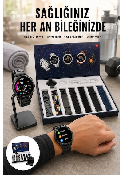 Yeni Nesil Akıllı Saat 2024 Model Uyku Ve Sağlık Takibi Bluetooth Bağlantılı Yeni Nesil
