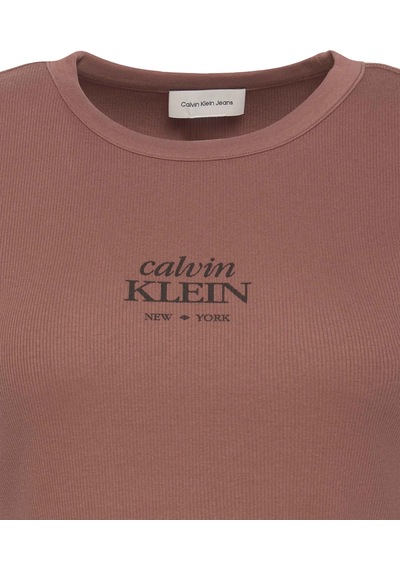 Calvin Klein Kadın Marka Logolu Günlük Kullanıma Uygun Gül Kurusu T-shirt Lv047f240g 41j