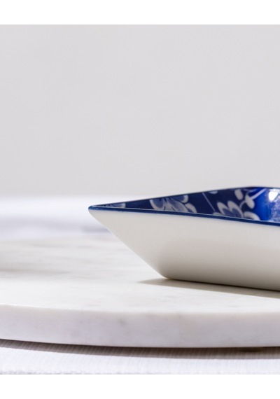 Madame Coco Reve Bleu Vista Kare Tabak - 12 Cm - Mavi/beyaz 8684427225912 Çok Renkli