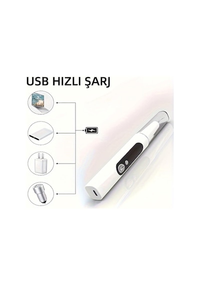 Amf12 Ultrasonik Diş Taşı Ve Plak Temizleme Cihazı 5 Modlu, Led Ekranlı, 500 Mah Type-c Şarjlı Akıllı Diş Temizleyici