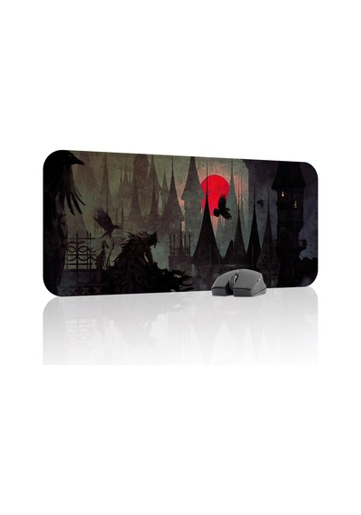 Bloodborne Kaymaz Dikişli Kauçuk Oyuncu Mousepad V3 - 70x30 Xl Gaming Mouse Pad Fare Altlığı