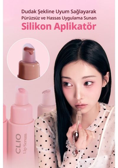 Dolgun Görünüm Kazandıran, Parlak, Besleyici, Renkli Dudak Serumu Clıo Glaze Lip Serum 08 Nougat Choco