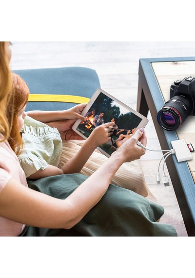 Tr 5'i 1 Arada Bellek Kartı Okuyucu, Usb Otg Adaptörü Ve Sd Kart Okuyucu, İ-phone/i-pad, Usb C Ve Usb A Cihazları İ