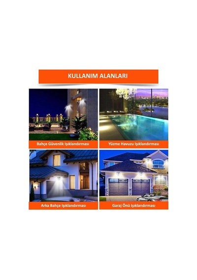 Technosmart 102 Ledli Solar Güneş Enerjili 3 Modlu Bahçe Aydınlatması Hareket Sensörlü Lamba