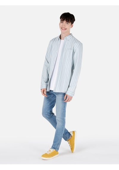 Colin's Colins 035 Ryan Dar Kesim Orta Bel Dar Paça Mavi Erkek Pantolon Denim
