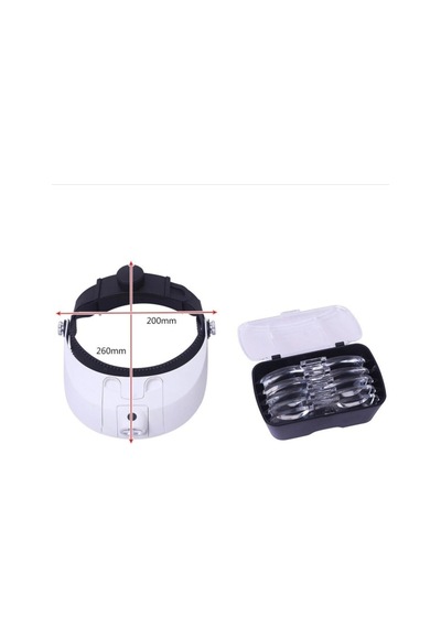 Işıklı Kafa Büyüteci Tamirci Büyüteci 5 Lensli Mg-81001h