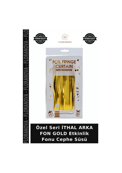 Özel Seri İthal Arka Fon Gold Etkinlik Fonu Cephe Süsü