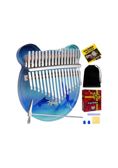 Midex Klx-650 Okyanus Cam Kalimba 17 Tuşlu Full Set