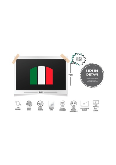 Bay Etiket Rfhlm17 Reflektif Italya Bayragi