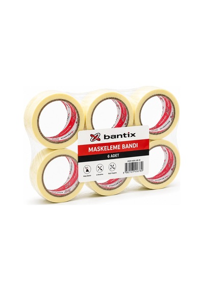 Bantix Maskeleme Bant 36mm X 20yards 18.3mt Bandı - 6'li Paket