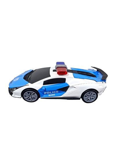 3d Disko Işıklı Ve Müzikli 360 Derece Dönebilen Bugatti Pilli Polis Oyuncak Çarp Dön Araba Mavi-beyaz