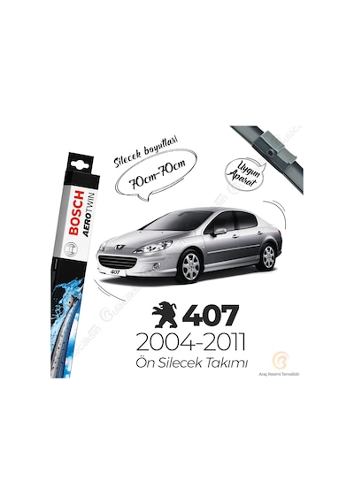 Peugeot 407 Muz Silecek Takımı 2004-2011 Bosch Aerotwin