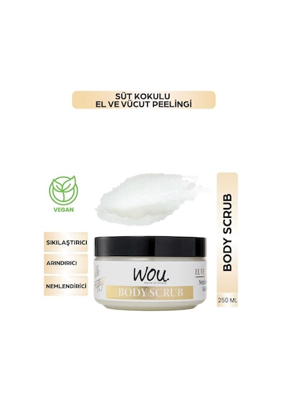 Wou World Of Unique Milk Therapy Body Scrub Sıkılaştırıcı,arındırıcı,nemlendirici Vücut Peelingi 250 Ml