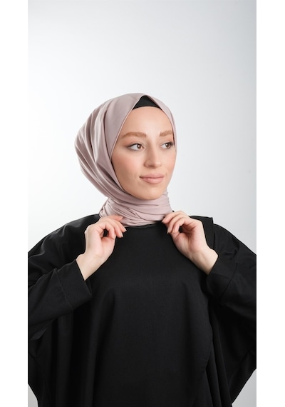 Hürrem Bone Ten Düz Klasik Şal Medine Ipeği Sade 202103_45 Ten