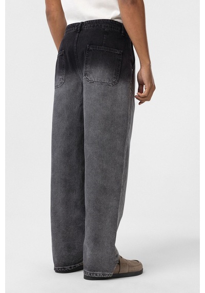 Vamos Cep Detaylı Baggy Fit Jean Antrasit