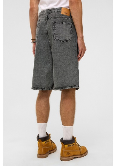 Vamos Oversize Bermuda Denim Şort 40-285 Gri