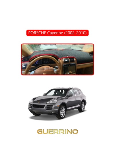 Porsche Cayenne 2002-2010 - 955 / 957 Torpido Koruma Halısı Kırmızı Kenar 1 Adet