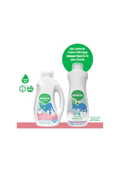 Siveno %100 Doğal Bebek Çamaşır Sabunu Kendinden Yumuşatıcılı Bitkisel Deterjan Konsantre Vegan 750 ml