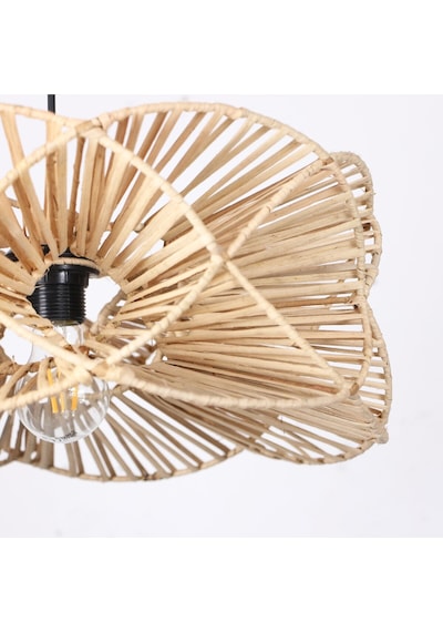 Oklid Doğal Rattan 18x42 Cm Aydınlatma Bej