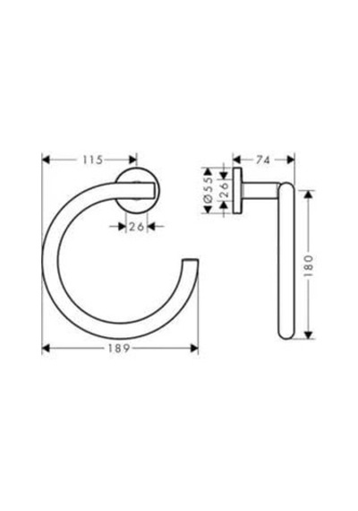Hansgrohe Logis Havluluk Halka 41724000 Krom