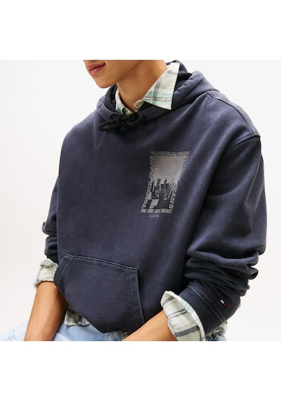 Tommy Hilfiger 90s Back Photo Print Erkek Lacivert Sweatshirt Dm0dm22090 Lacivert