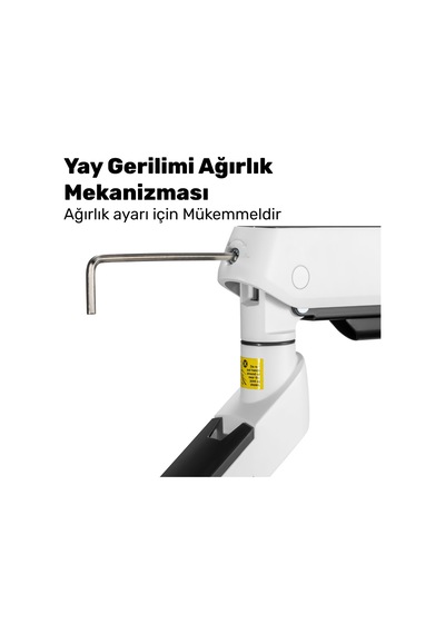 Npo Std54024hlw Elysium 27"-35" Amortisörlü Rgb Profesyonel Gaming Vesa Çift Kol Monitör Tutucu