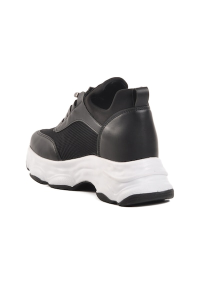 Siyah Yüksek Taban Kadın Sneaker 6064 Z Siyah