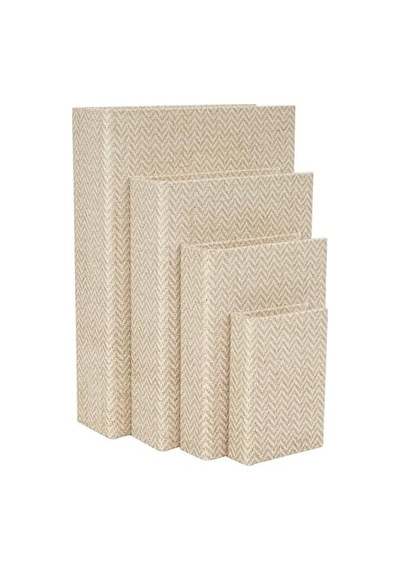 Deco 79 Keten Kumaş Dekoratif Kutu Chevron Desenli Sahte Kitap Saklama Kitabı Şekilli Kutular Krem Vurgulu, 4&apos Lü Dekoratif Hatıra Kutusu Seti 38,1 Cm, 30,4 Cm, 9 Cm, 15,2 Cm Y, Bej Deco 79 Keten Kumaş Dekoratif Kutu Chevron Desenli Sahte Kitap Saklama Kitabı Şekilli Kutular Krem Vurgulu, 4&apos Lü Dekoratif Hatıra Kutusu Seti 38,1 Cm, 30,4 Cm, 9 Cm, 15,2 Cm Y, Bej