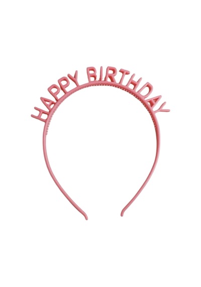 Gülkurusu Happy Birthday Yazılı Kız Çocuk Taç Gülkurusu