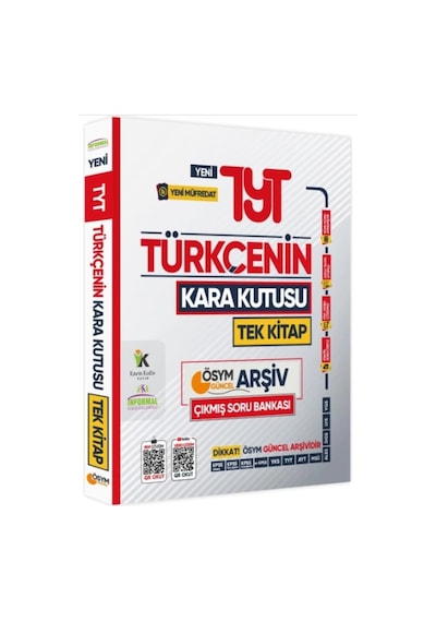 2025 TYT Türkçe Kara Kutu TEK KİTAP ÖSYM ARŞİV Çıkmış Soru Bankası Konu Özetli Dijital Çözümlü