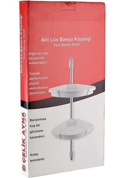 Zhlhome 2li Lüx Banyo Köşelik Banyo Düzenleyici Beyaz