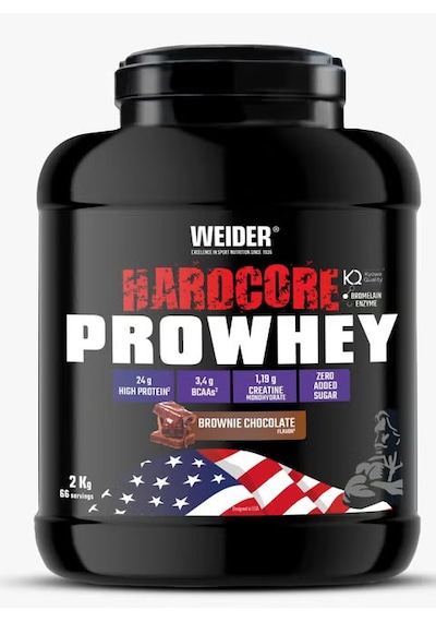 Weider Hardcore Pro Whey Protein 2 Kg - 66 Servings Brownie