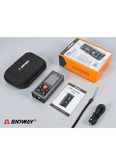 Sndway Sw-dr60 Çift Yön Lazerli Lazermetre 60m+60m Dikey Ve Yatay Ölçüm