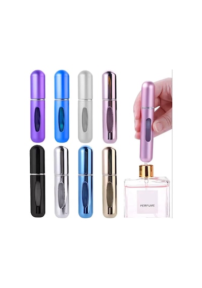 Tr Mukko Home X2 Adet Parfüm Şişesi Çanta Içi Mini Doldurulabilir Seyahat Cep Yedek Parfüm Şişesi 5 Ml